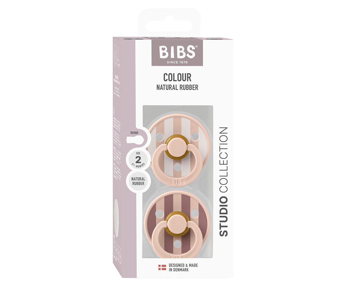 2 Chupetas BIBS Colour Block Blush Mix