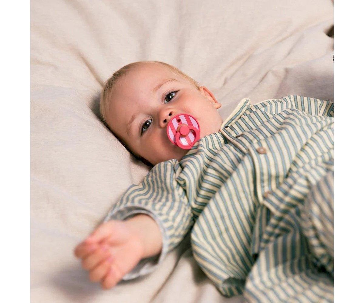 2 Chupetas BIBS Studio Colour Block Baby Pink Coral Mix