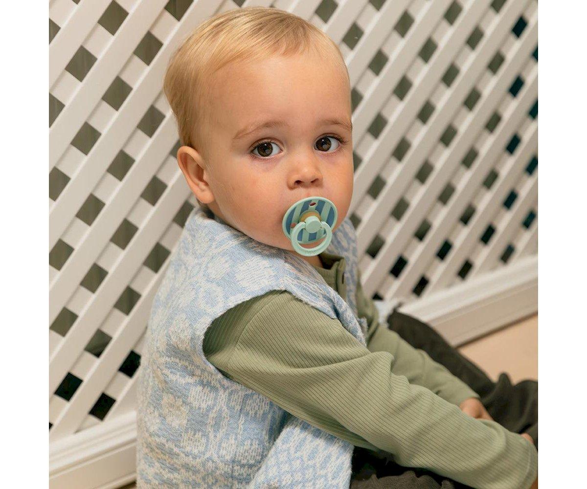 2 Chupetas BIBS Studio Colour Block Nordic Mint Petrol Mix
