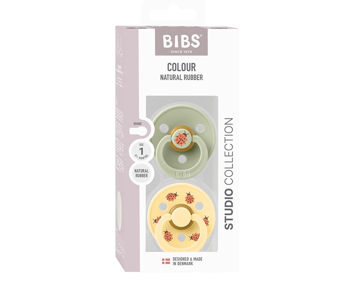 2 Chupetas BIBS Studio Colour Ladybug Sage Mix