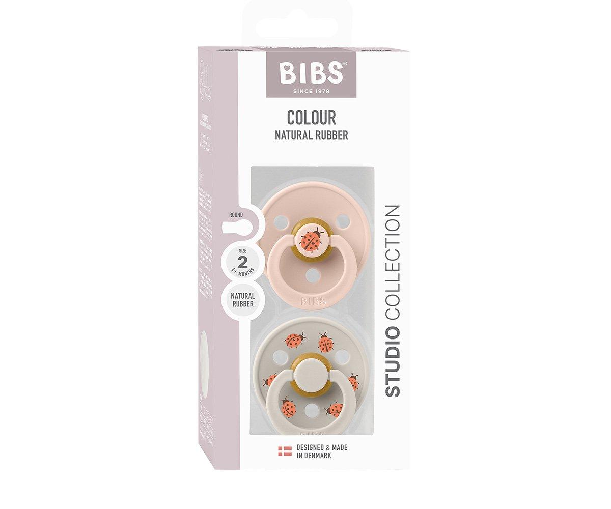 2 Chupetas BIBS Studio Colour Ladybug Blush Mix