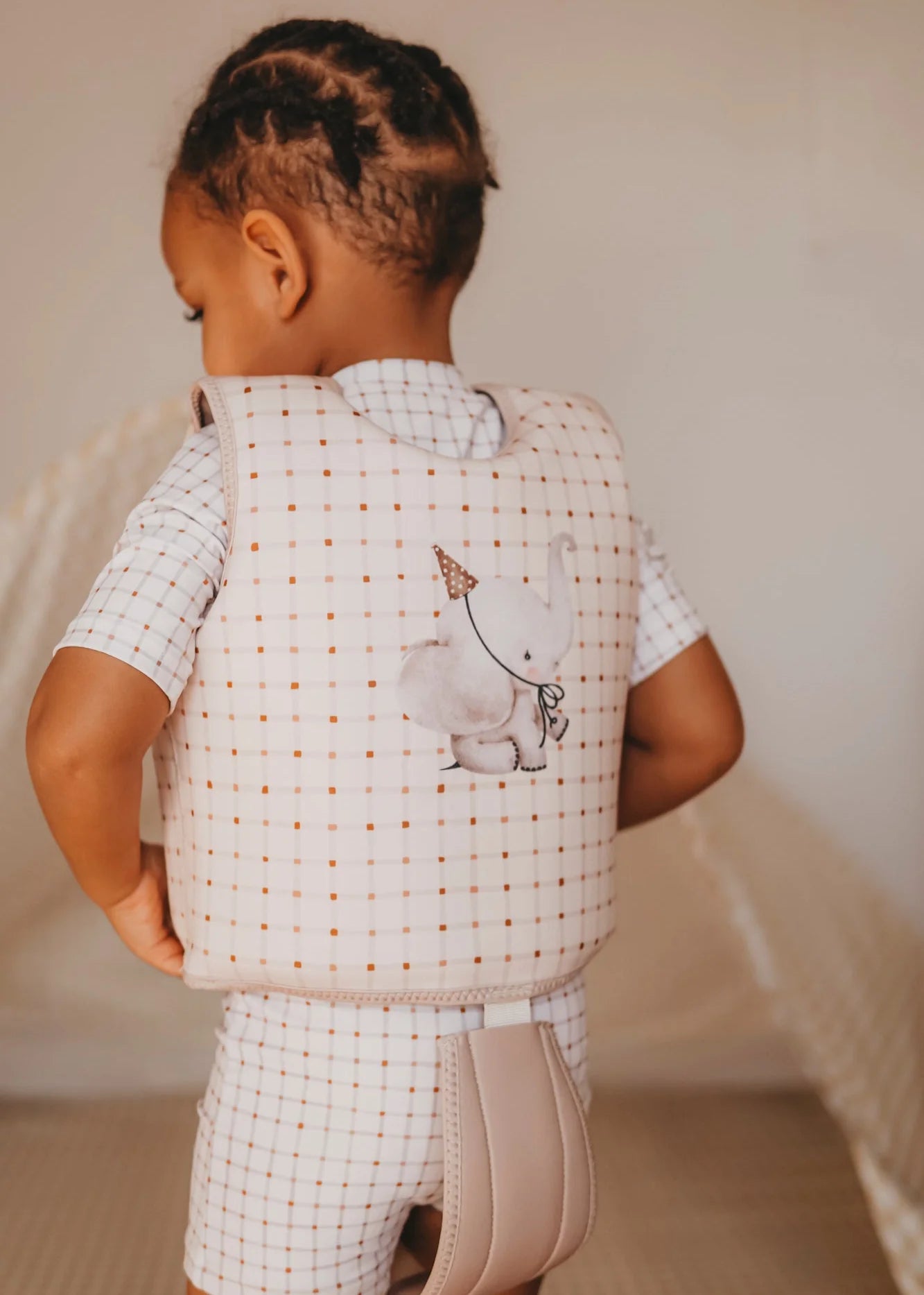 Colete flutuante infantil Organic Squares mrs ertha