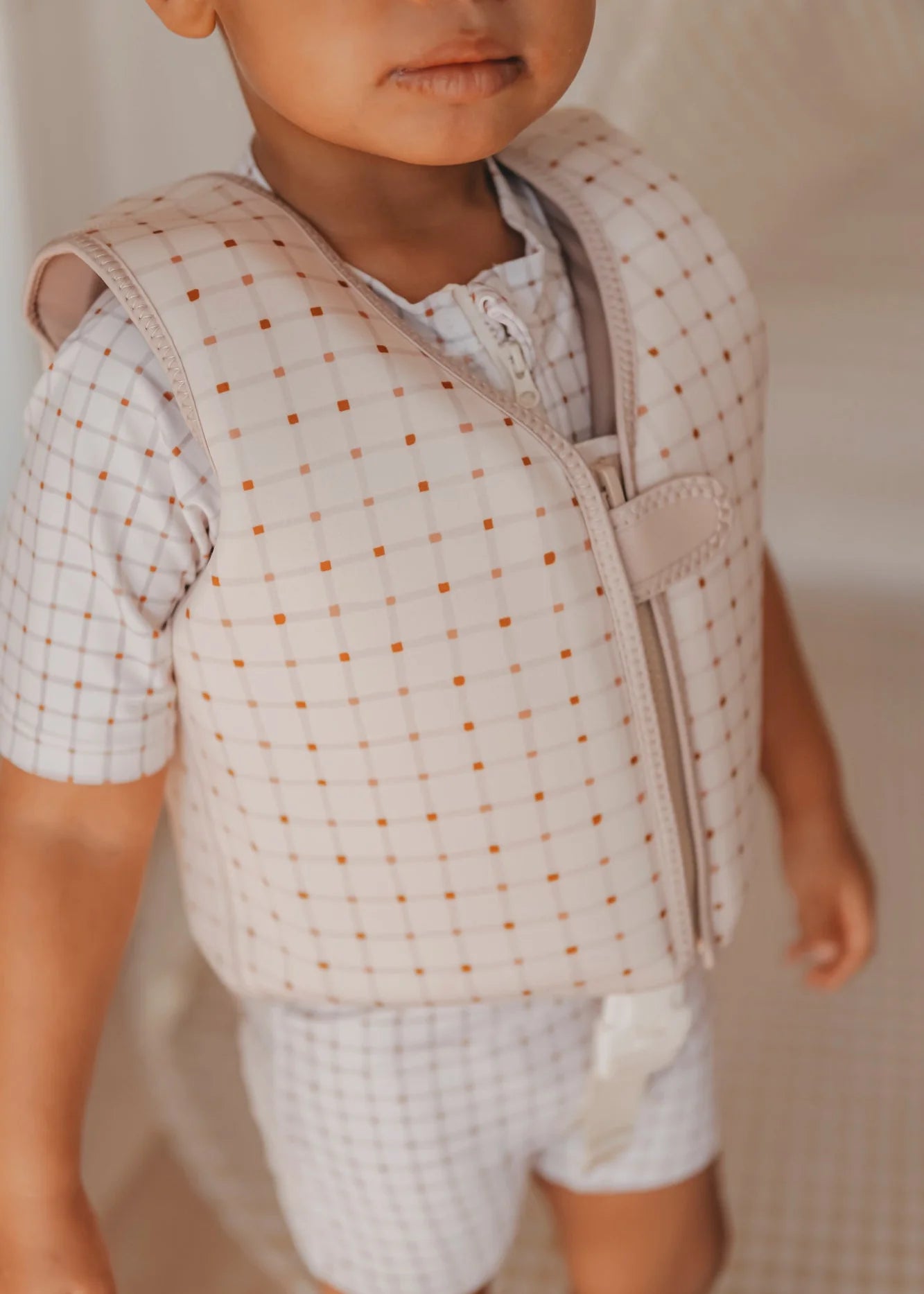 Colete flutuante infantil Organic Squares mrs ertha