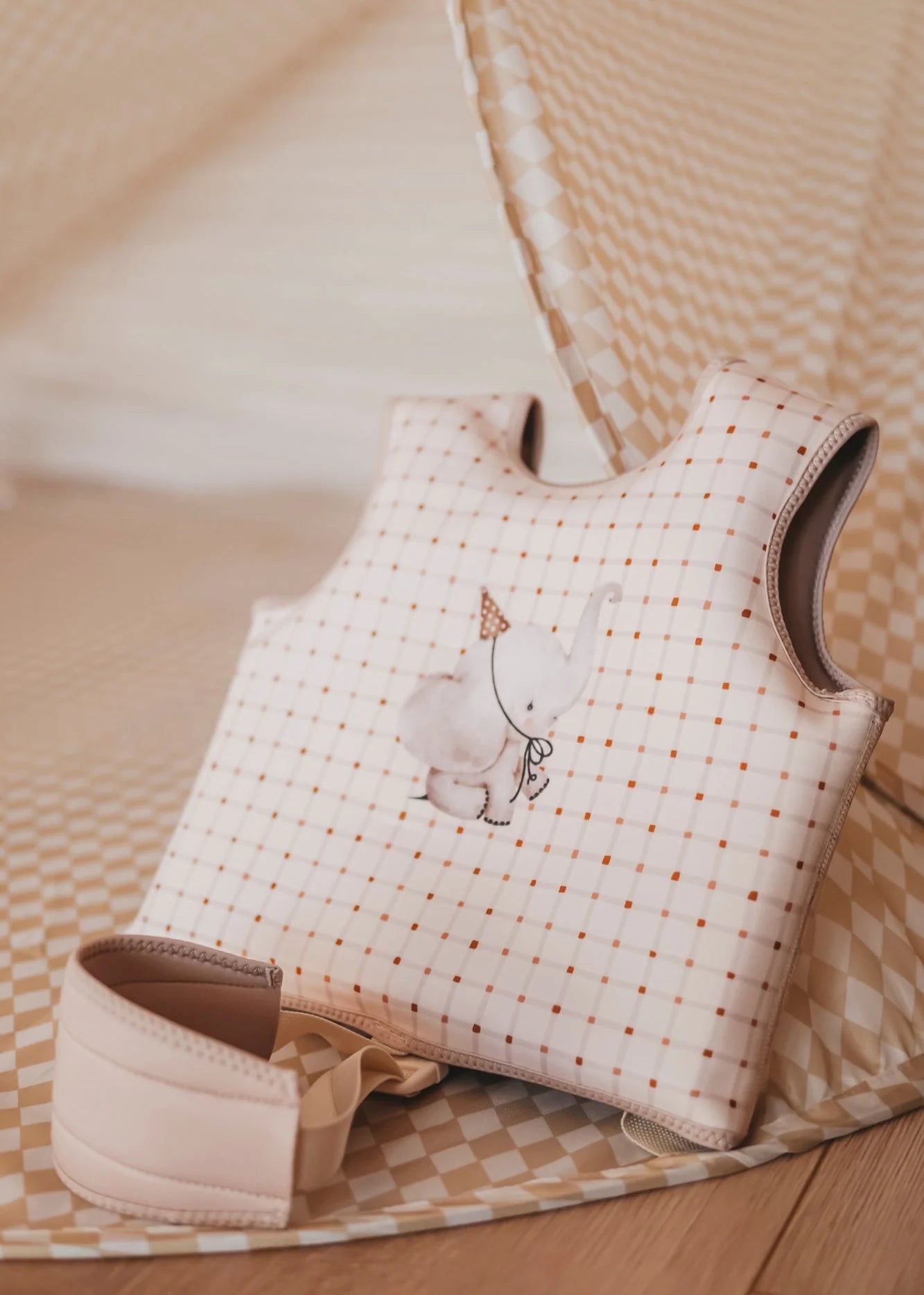 Colete flutuante infantil Organic Squares mrs ertha