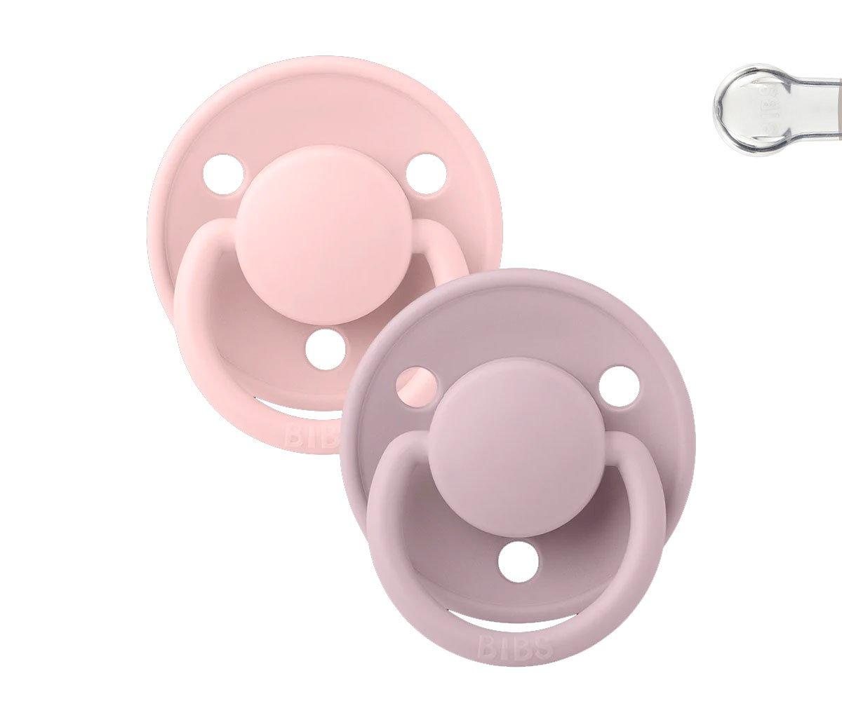 2 Chupetas BIBS de Lux Silicone Blossom/Dusky Lilac