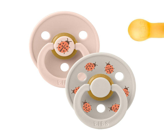 2 Chupetas BIBS Studio Colour Ladybug Blush Mix