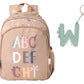 Mochila Escolar para ensino básico, pré-escolar ou 1º ciclo tutete funny letters
