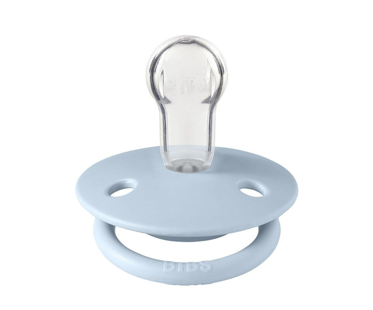 2 Chupetas BIBS de Lux Silicone Iron/Baby Blue