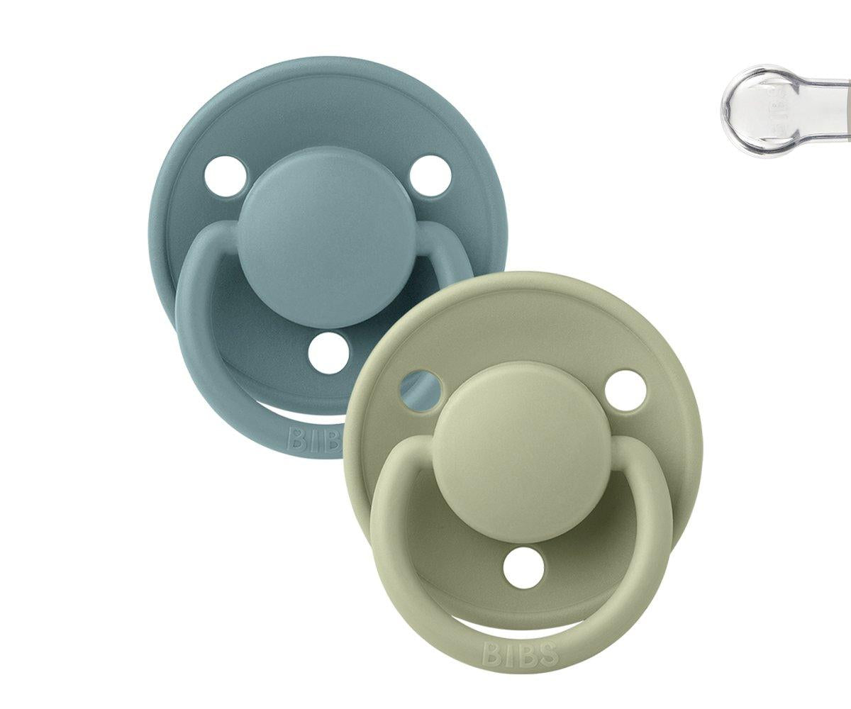 2 Chupetas BIBS de Lux Silicone Island Sea/Sage