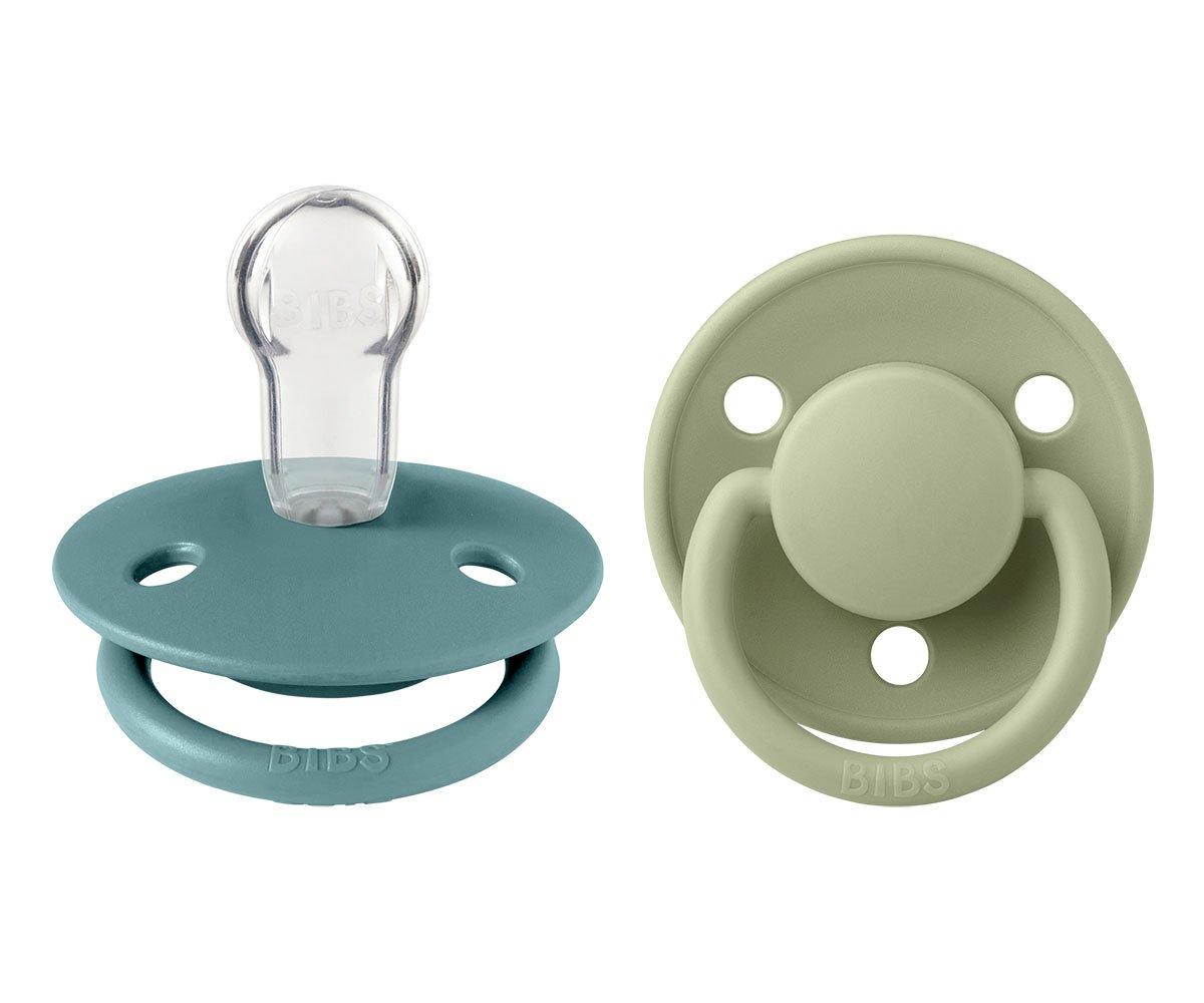 2 Chupetas BIBS de Lux Silicone Island Sea/Sage