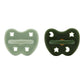 2 Chupetas Hevea ortodônticas Moss Green/Deep forest green