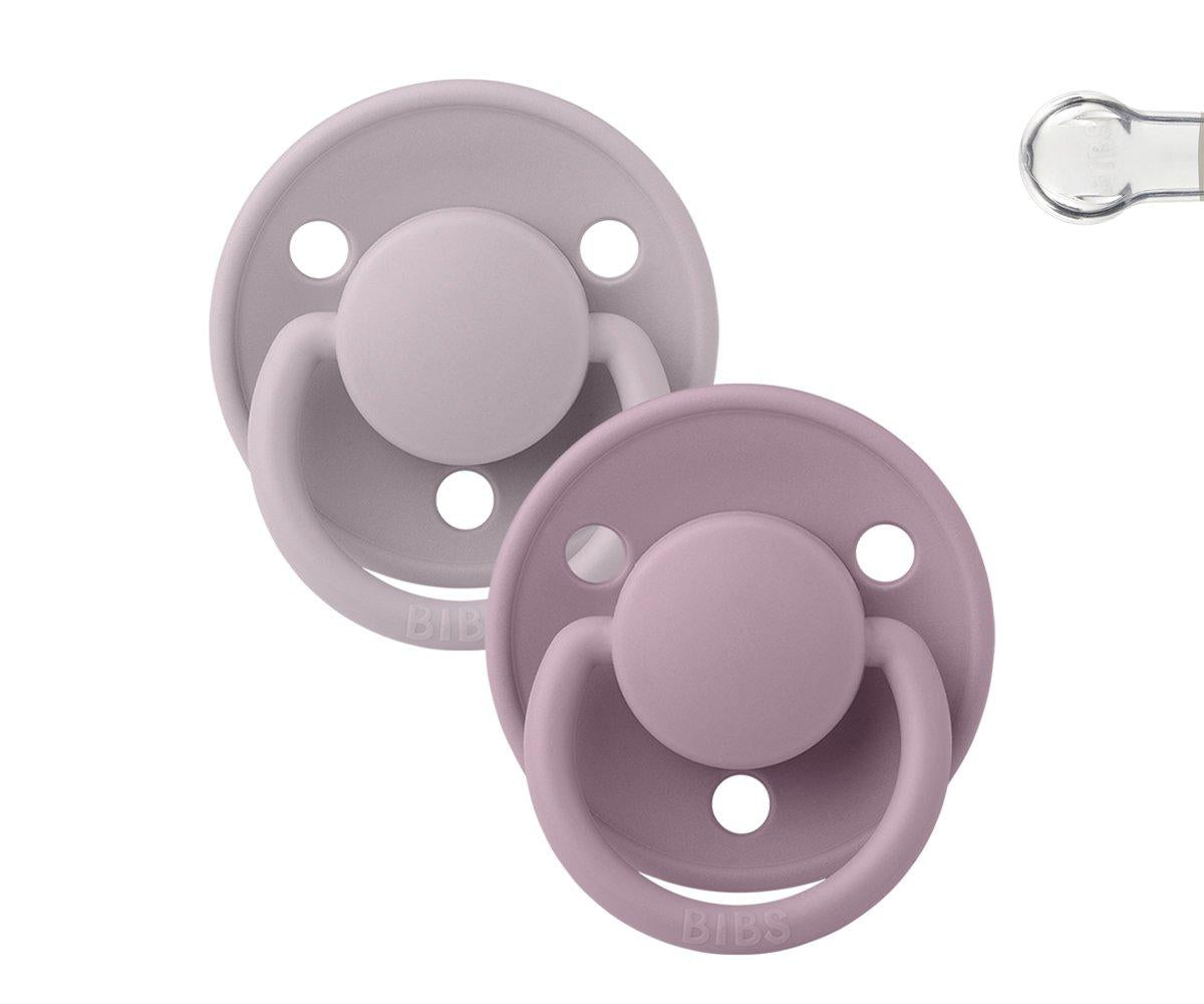 2 Chupetas BIBS de lux Silicone Dusky Lilac/Heather