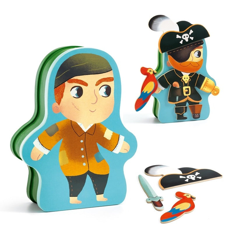 Jogo magnético Pirata e Indio Inzebox Aventuro Djeco