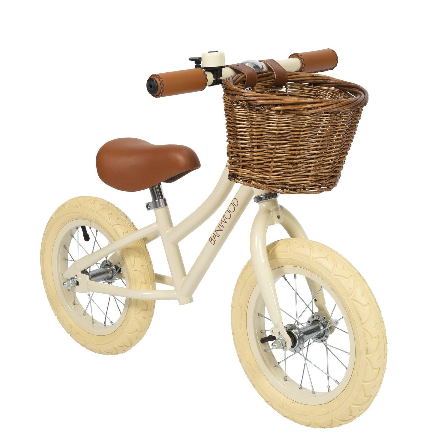 Bicicleta de equilíbrio Banwood em cor creme