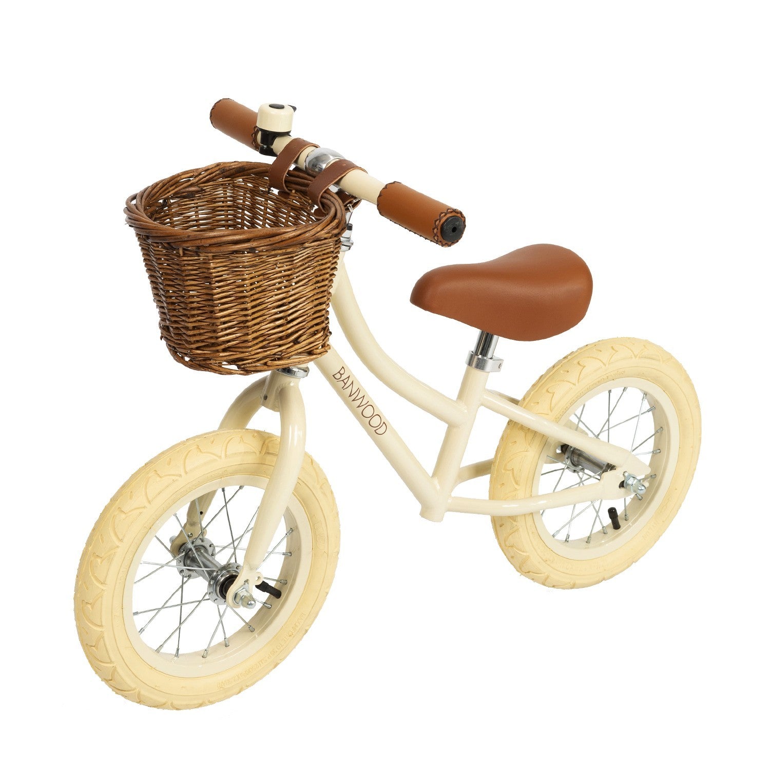 Bicicleta de equilíbrio Banwood em cor creme