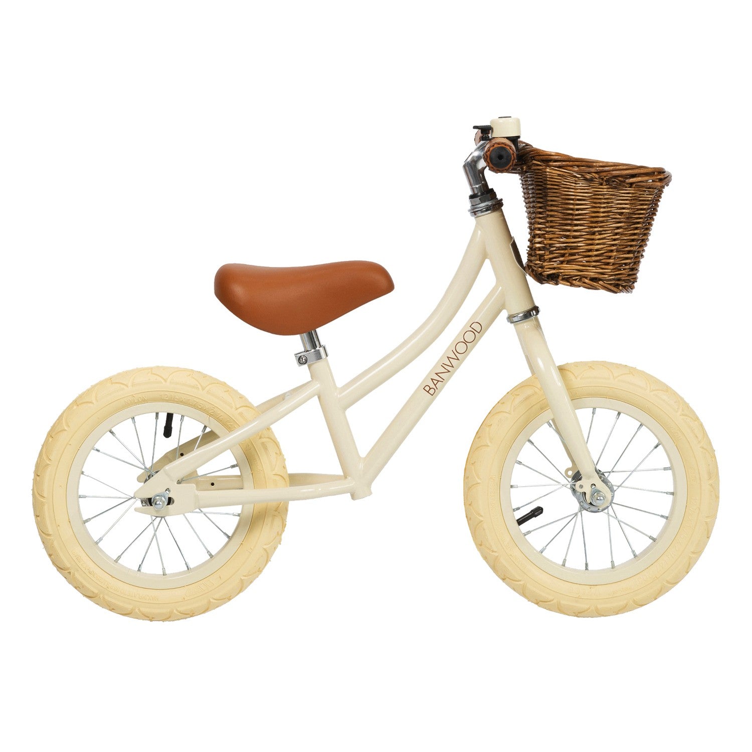 Bicicleta de equilíbrio Banwood em cor creme